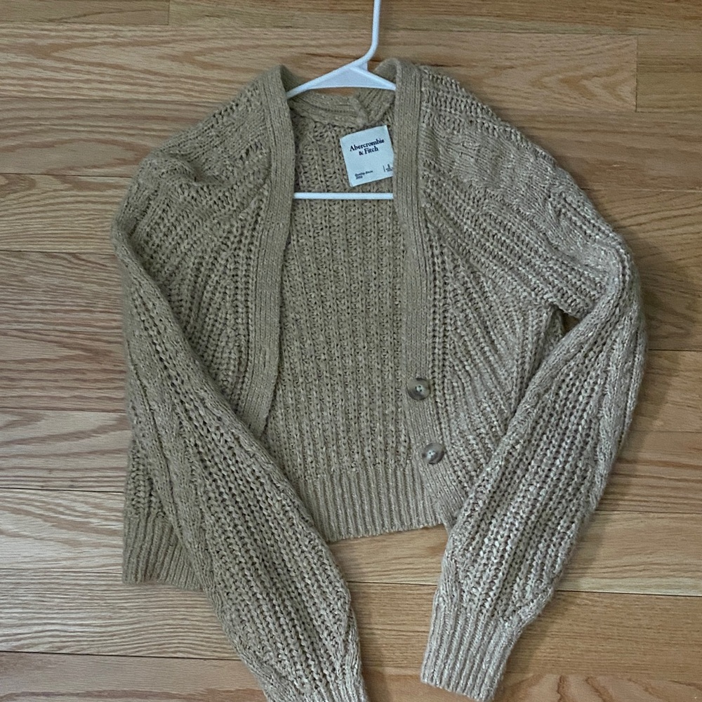 Abercrombie & Fitch Knit Brown Cardigan